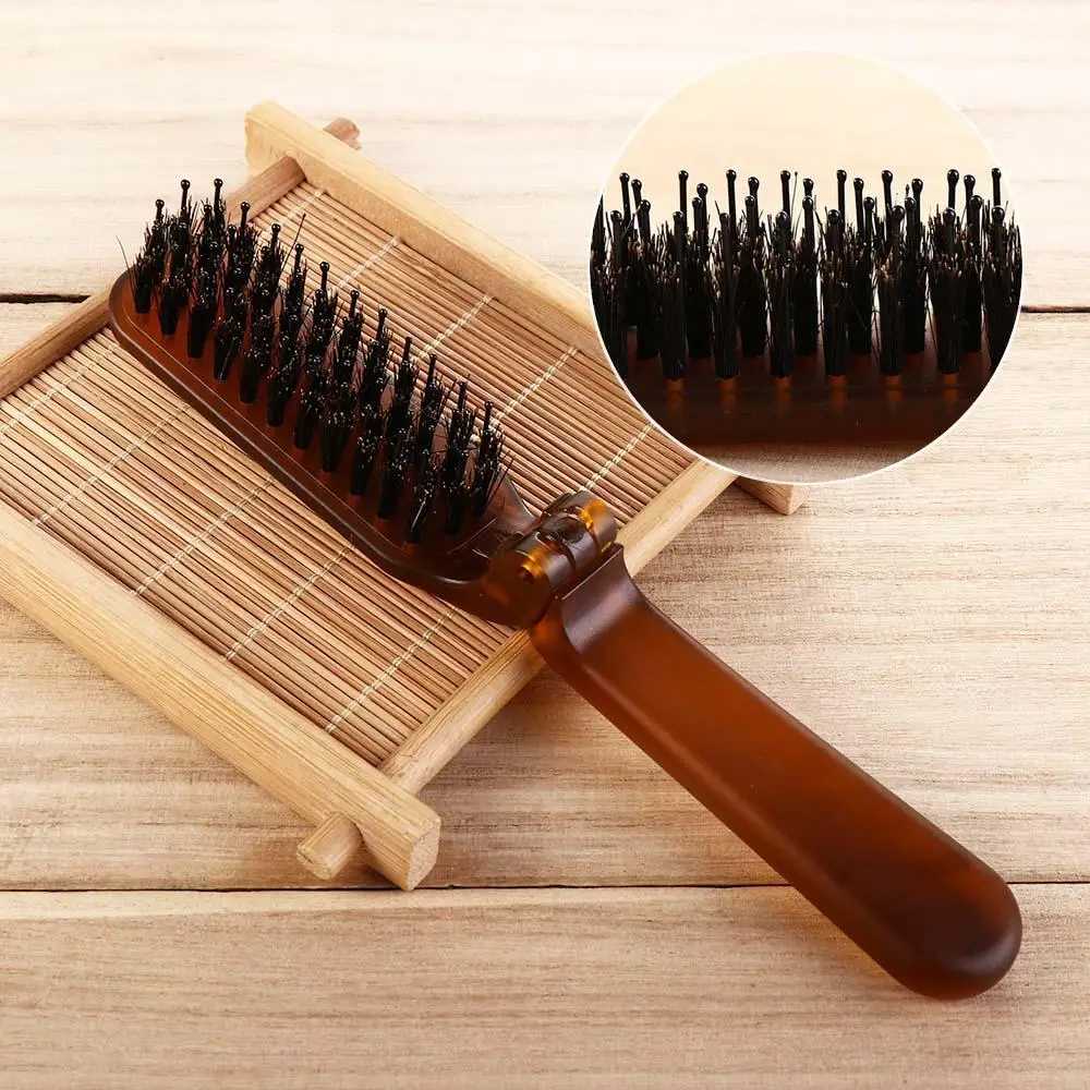 

Travel Hairdressing Compact Hair Accessories Massage Comb Bristle Hair Brush Foldable Comb Bristle Comb Hair Styling Tool
