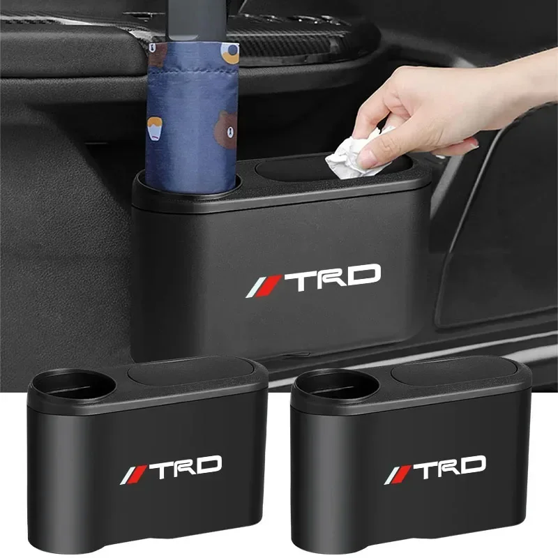 

Portable Hanging Mini Car Trash Can Wastebasket Trash Can with Lid Auto parts For TRD Toyota C-hr Prado rav4 Yaris hilux prius