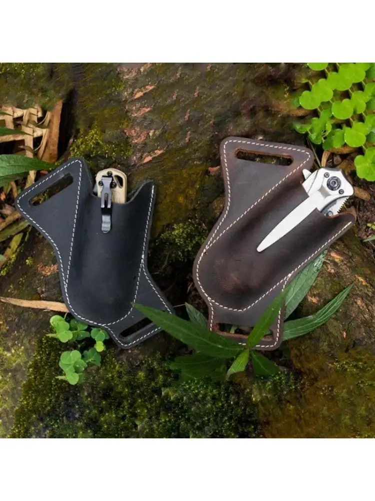 

652F Folding Cutter Belt PU Multitool Holder Bag for Camping and Everyday Carry