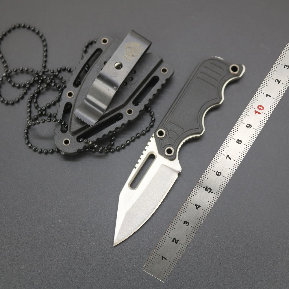 الأكثر مبيعا شفرة مثبتة 5Cr15MoV بليد G10 مقبض صلابة عالية حافة حادة أداة تخييم في الهواء الطلق الفاكهة سكين الدفاع عن النفس #1