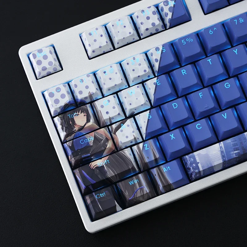Wuthering Waves 108 Keycap Yangyang PBT DYE Sublimation Light Transmitting Cherry MX Cross Axis Switch for Mechanical Keyboard