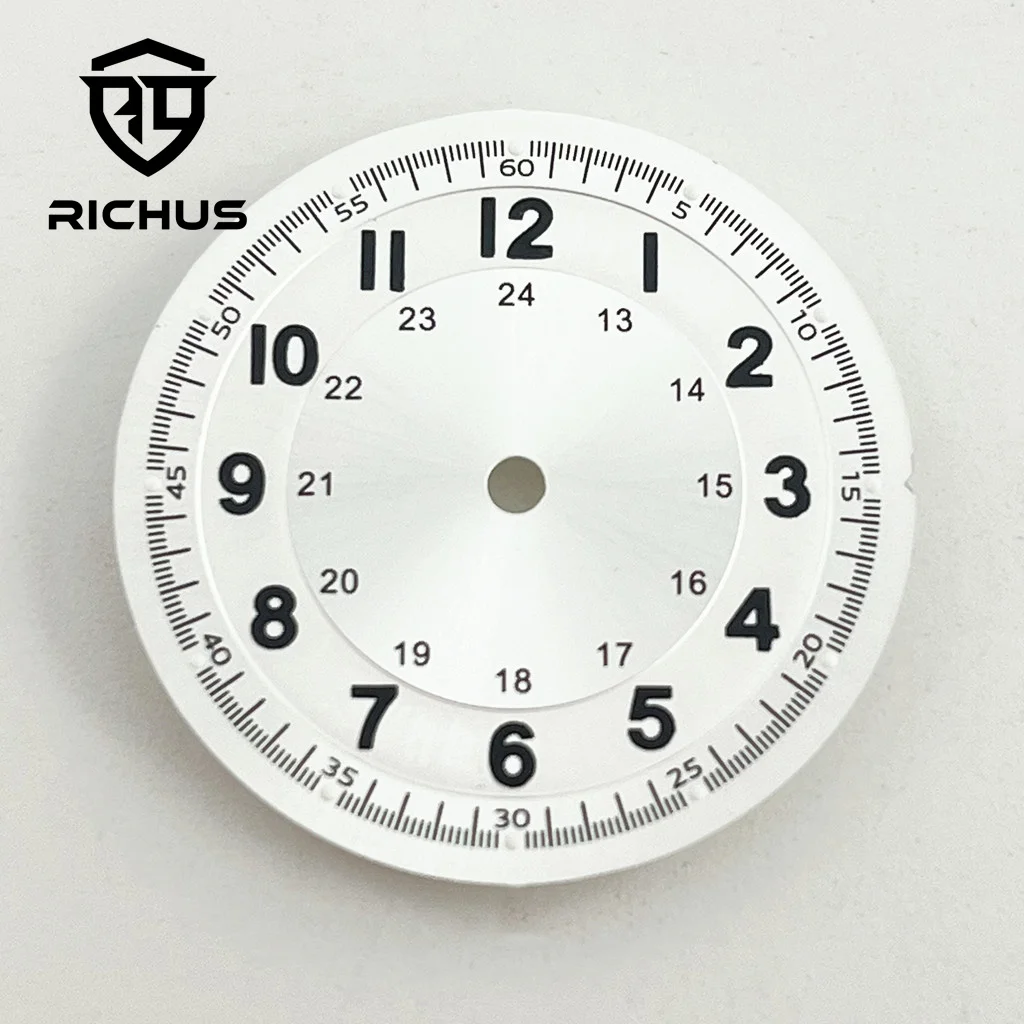 RICHUS NH35 quadrante dell'orologio 29mm quadrante dell'orologio verde luminoso adatto NH34 NH35 NH36 ETA2824 2836 movimento Miyota8215-DG