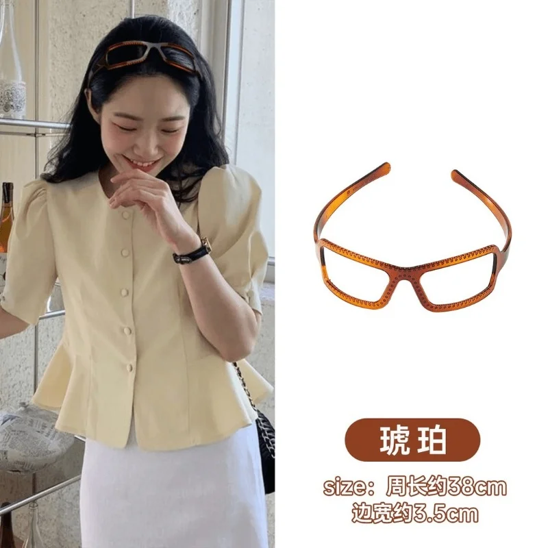 

Women Glasses Hairband Sunglasses Frame Shape Hair Hoop for Girls Sweet Fixed Headband Hair Ornament Hair Accessories