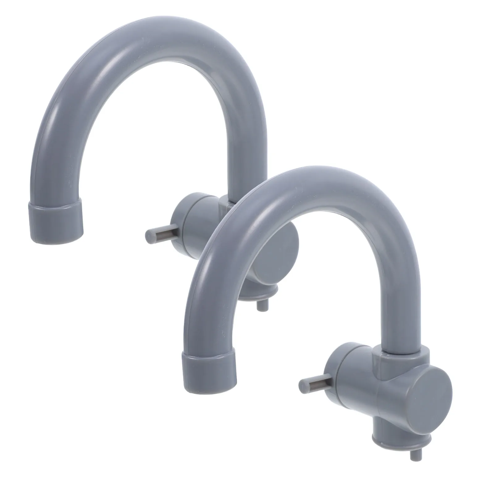 

2 Pcs Playing House Faucet Kitchen Sink Kids Toy Replacement Artificial Water Children's Accessories Grey Pretend Game