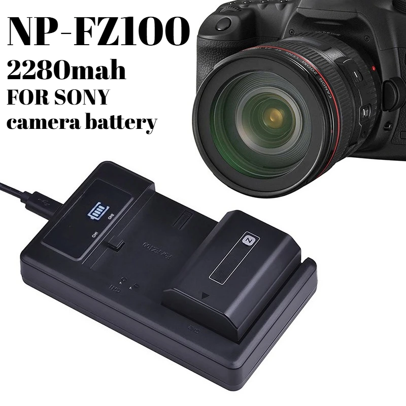 Bateria NP-FZ100 2280mAh para Sony A7III A7IV A7C A1 A7SIII A7RIII A7RIV Câmera Recarregável Li-ion Substituição