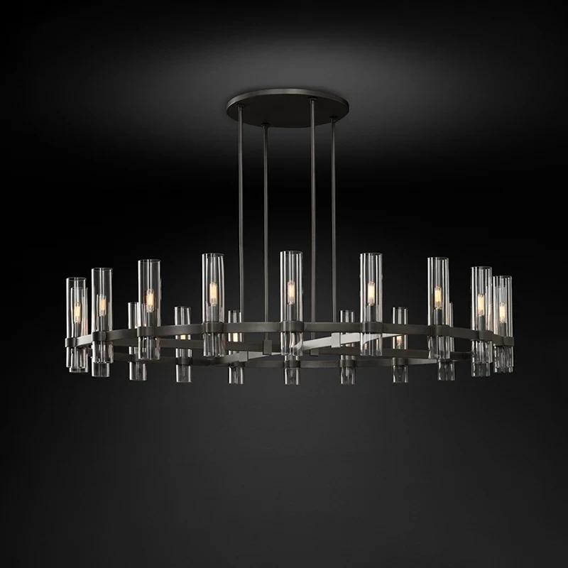 

E14 Led American Black Silver Brass Hanging Lamps 2025 Chandelier Lighting Lustre Suspension Luminaire Lampen For Living Room
