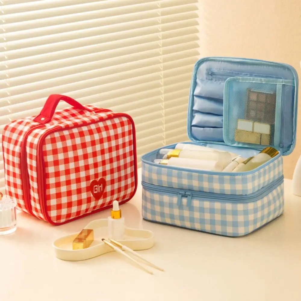 

Multi-functional Large Capacity Makeup Bag Portable Waterproof Clothing Storage Bag Handheld Double-layer Toiletry Bag Gift