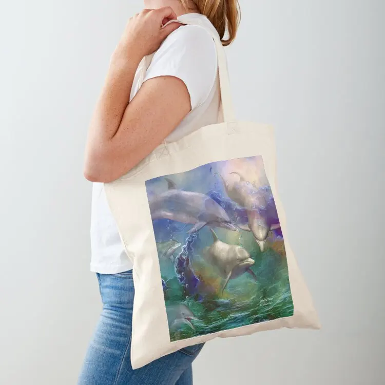 

Dolphin Dream Tote Bag Beach bag bag for beach Cloth bags canvas shopping