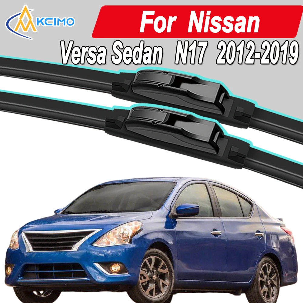 

Silicone Car Wiper Blades for Nissan Versa Sedan N17 2012-2019 - All Weather Silent Wiper Blades, Quick Release Clip