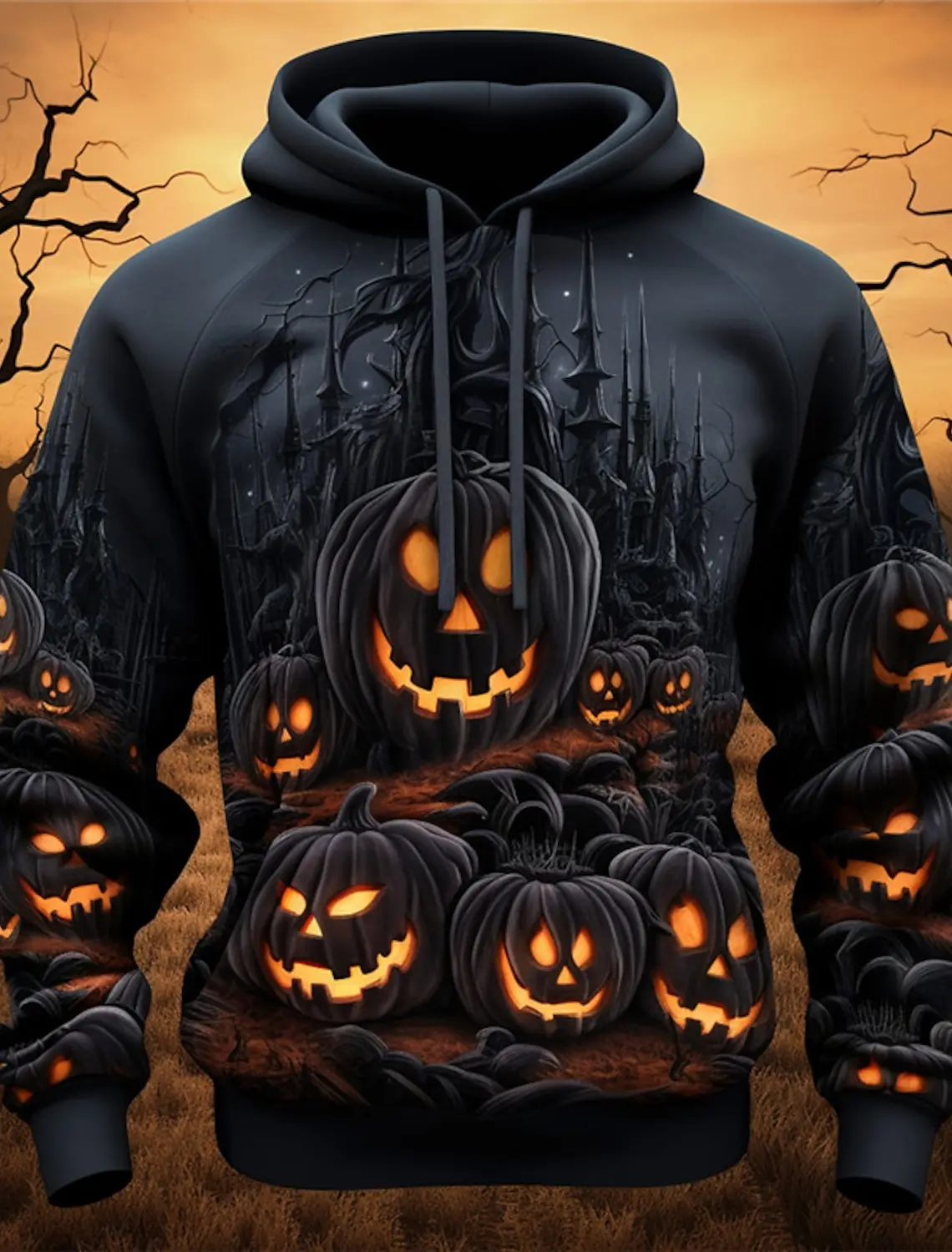 

2025 New Halloween Men's Graphic Hoodie Skull Pumpkin Print Classic Casual Couple 3D Pullover Holiday Out Hoodie Long Sleeve Top