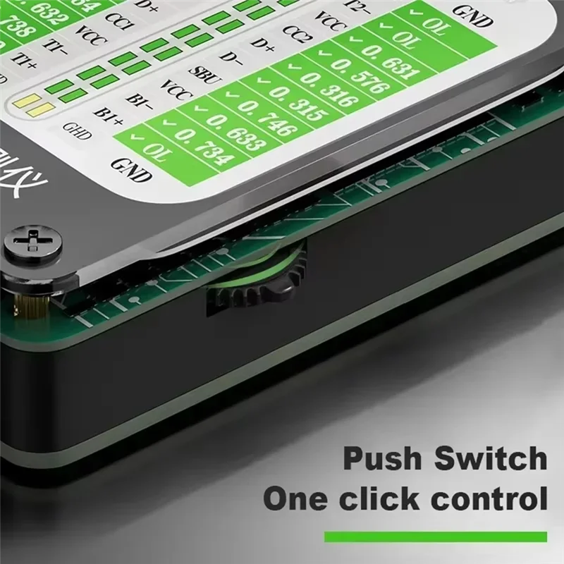 

A99E-детектор хвостовой вилки мобильного телефона, ЖК-цифровой интеллектуальный автоматический детектор для Lightning/Type-C, прецизионное обнаружение T