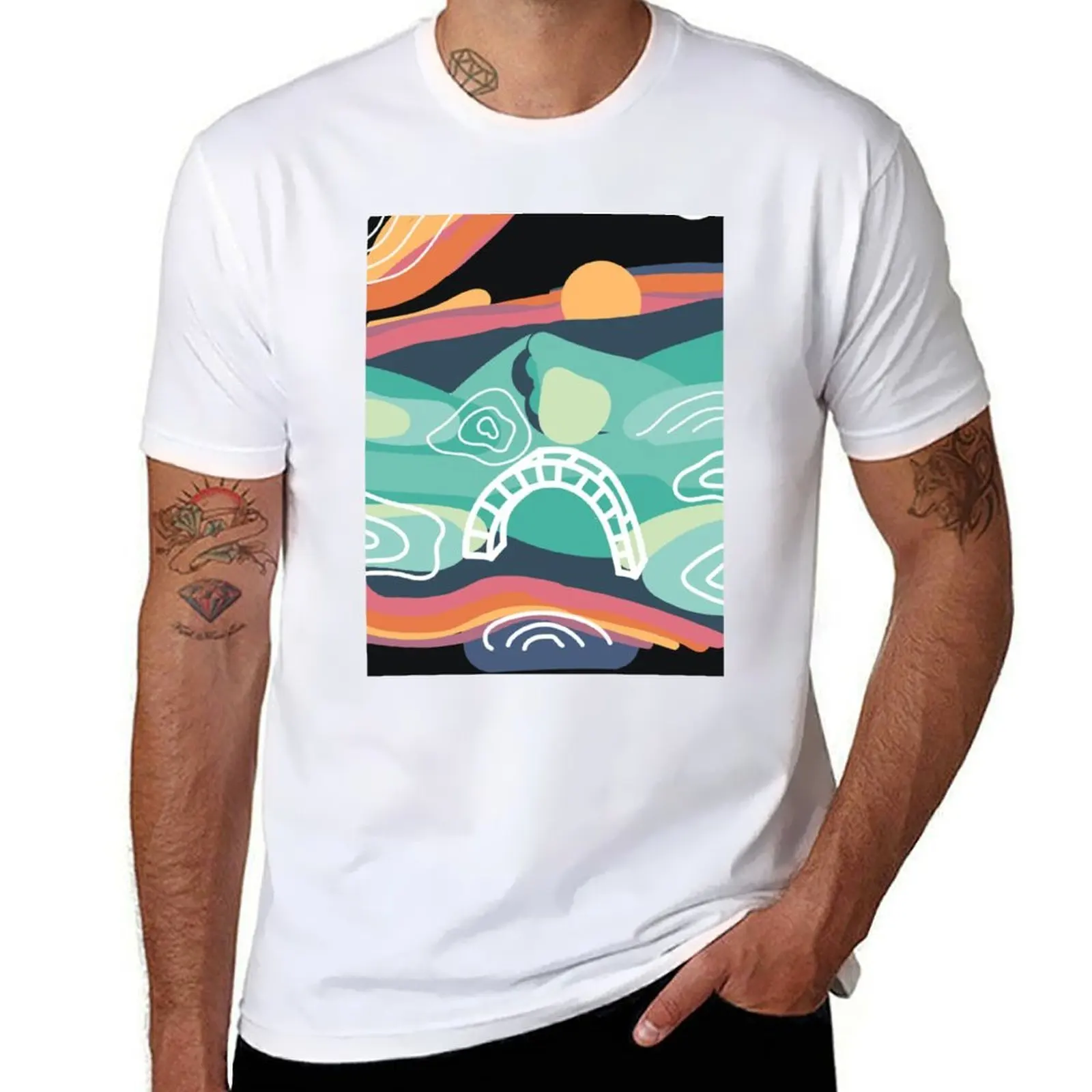 

Bonnaroo Arch Sunset T-Shirt essential t shirt man t shirt cotton T-Shirt