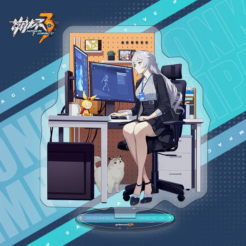 Soporte de impresión HD para Cosplay, estatua de juego Honkai Impact 3, Silverwing, N-EX, Bronya, Zaychik, EGO, Elysia, acrílico, regalo de Navidad