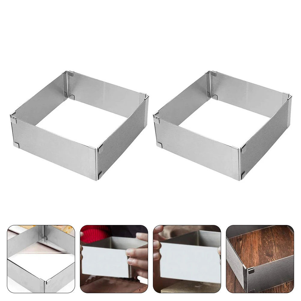 

2 Pcs Cake Mold Mousse Dessert Bake Decorating Mould Cooking Moulds for Baking DIY Pans