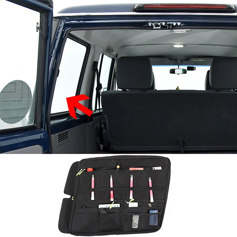 

For Toyota Land Cruiser LC76 2007-2025 Automotive interior trunk storage accessories Oxford cloth car trunk side window bag