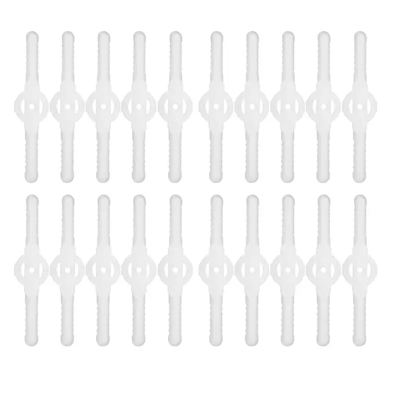 DT19-60Pcs Plastic Grass Trimmer Blades Lawn Mower Trimmer Accessories Lawn Mower Blade Cordless Trimmer Garden Tool
