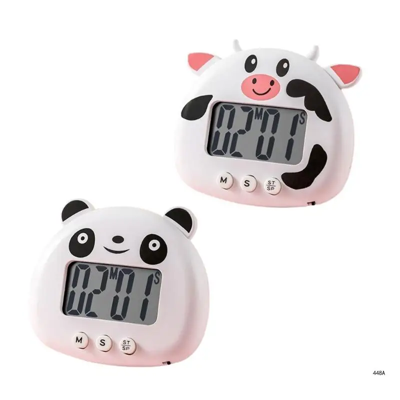 Cartoon Digital KitchenTimer,Cute Timer for Cooking/Reading/Do Sport Countdown Alarm Clock Magnets Timer