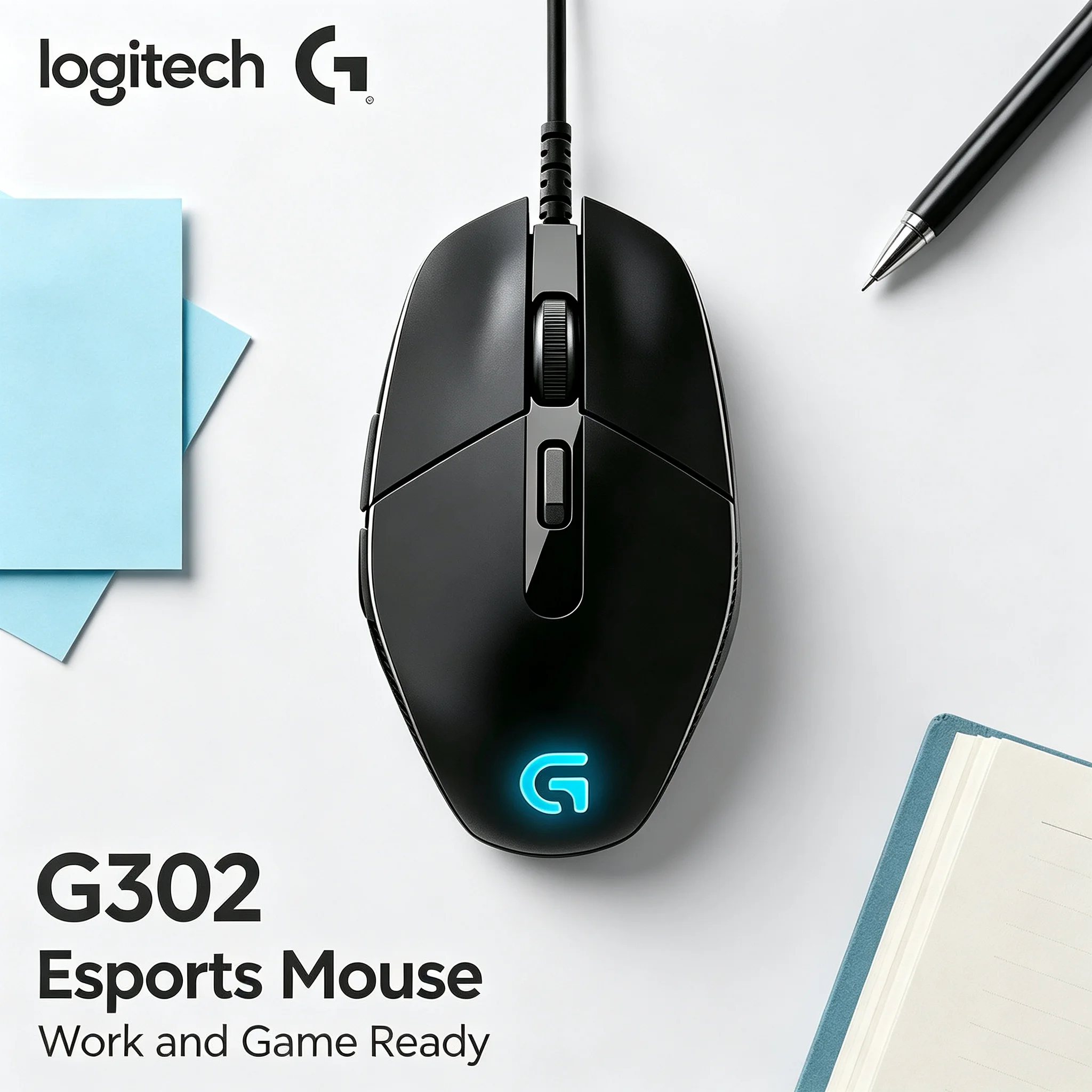Logitech G302 Daedalus Prime E‑sports Gaming Mouse User‑Switchable Game Profiles RGB Glowing Logo for Apex Legends League of Leg