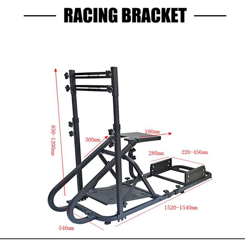 Iron Racing Simulator Cockpit Steering Wheel Stand for Logitech G27 G29 G923 T300 RS T500 RS Thrustmaster