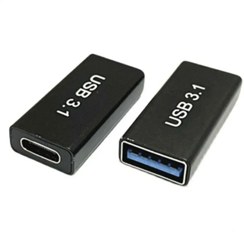 

100PCS Universal Type C To USB 3.1 Female Metal Adapter OTG USB C To Type C Female Charge Data Converter Connector