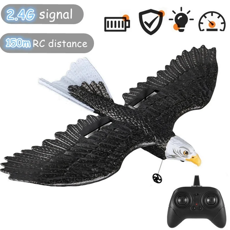 New Z59 2Channel 2.4G Glider RC Airplane with Eagle Style Remote Control EPP Foam Drone Simple Control Toys for Kids Gift