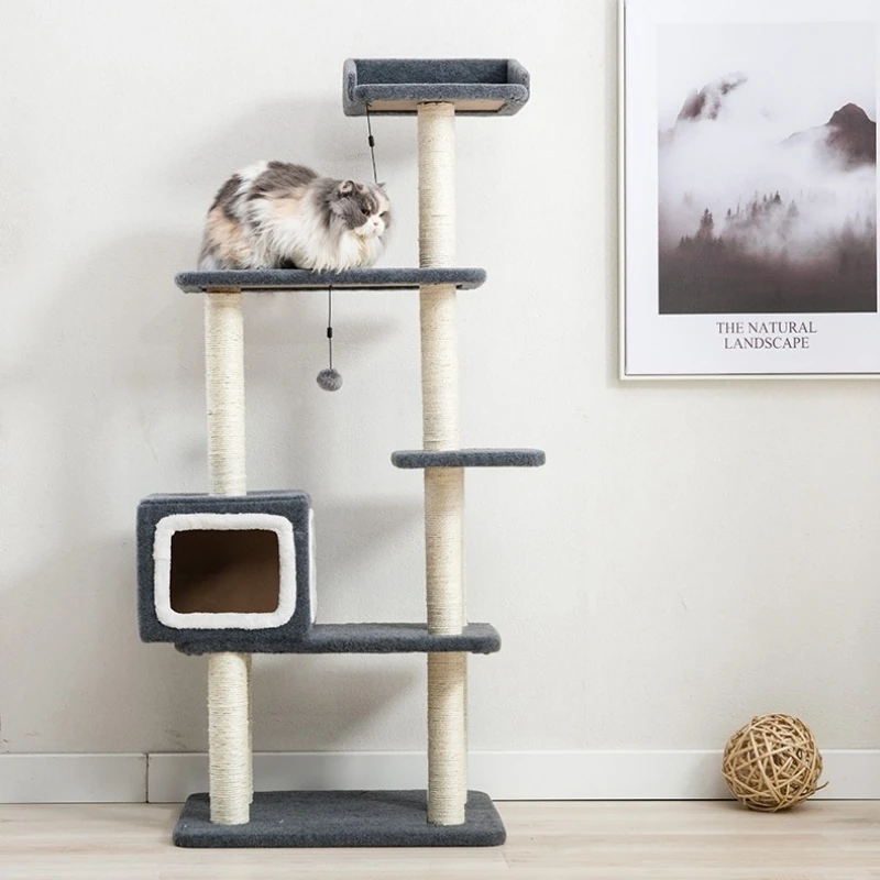 

Five-layer Cat Tree House Pet Cat Climbing And Scratcher Toys Large Space Pet Nest Condo for Small Medium Cats Recreation Center