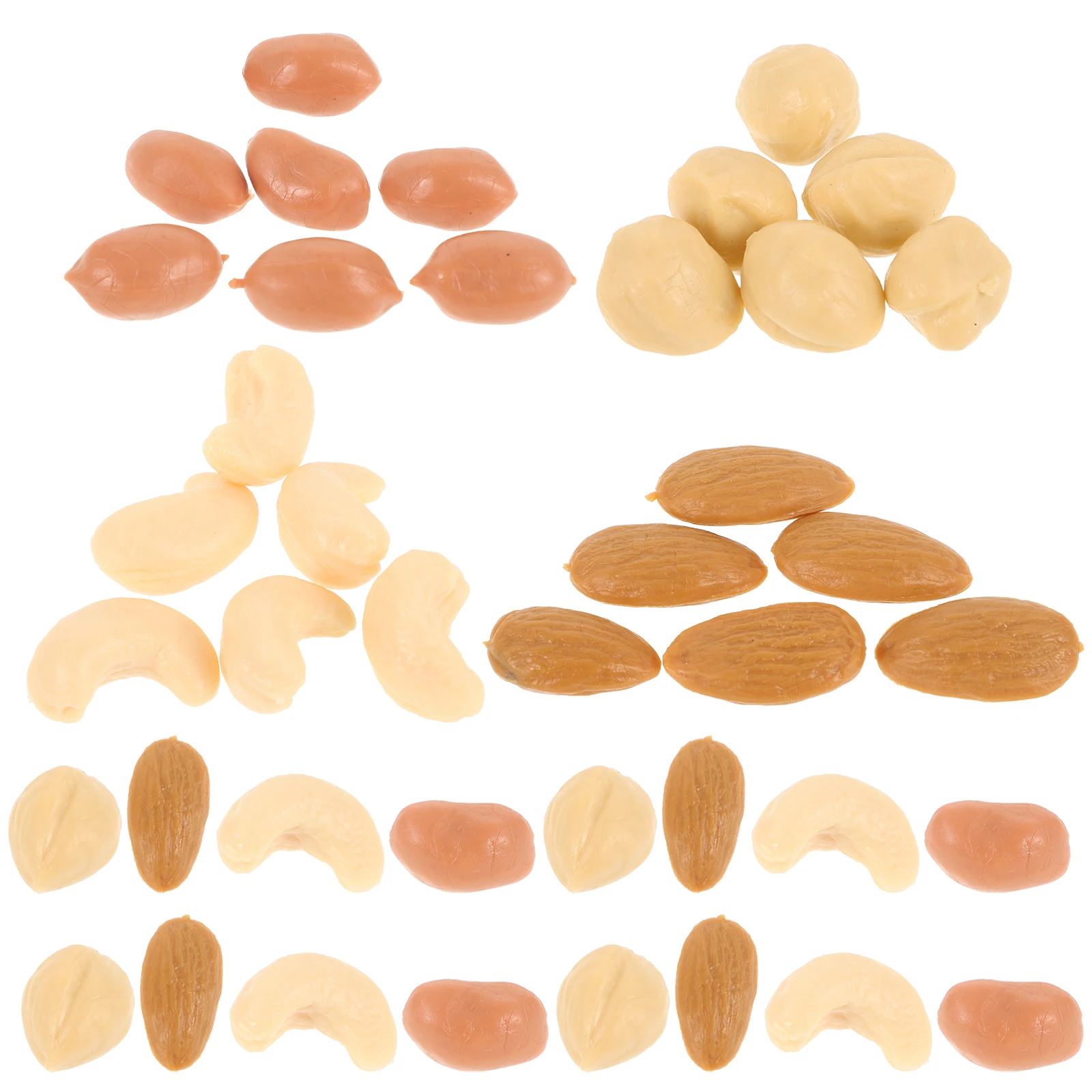 1 set 1 set Diy Noten Decoratie Simulatie Mini Noten Plastic Craft Realistisch Huis Voedsel Voor Diy Decor Tiny Voedsel Accessoires