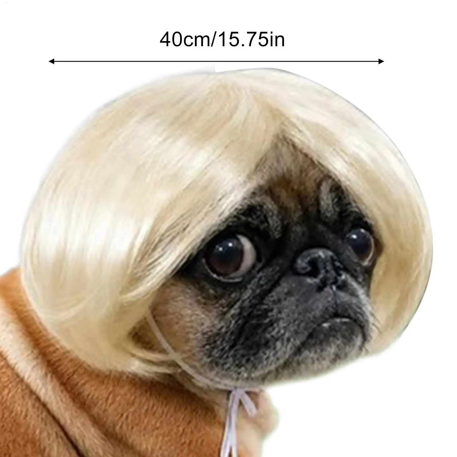 Haustierperücke, Hundeperücke, lustige Haustierperücke, Halloween-Haustierzubehör, lockiges Haar, glattes Haar, Katzenperücke, kann individuell gestaltet werden, Haustierbedarf. – Detail 6