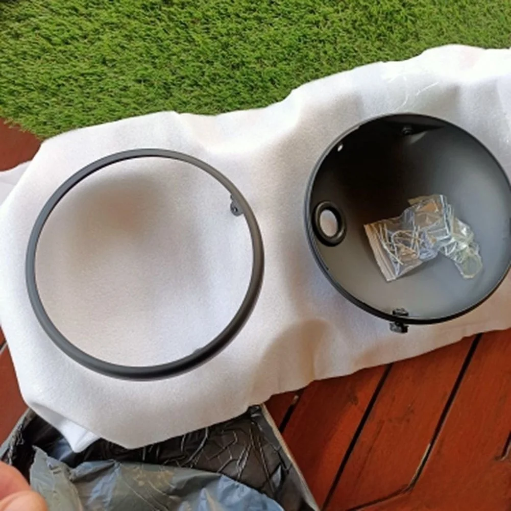 

7 Inch Motorcycle Headlight Housing Matte Dark Alloy Frame Compatible with LED Lamps Providing and Stylish Bike Upgrade