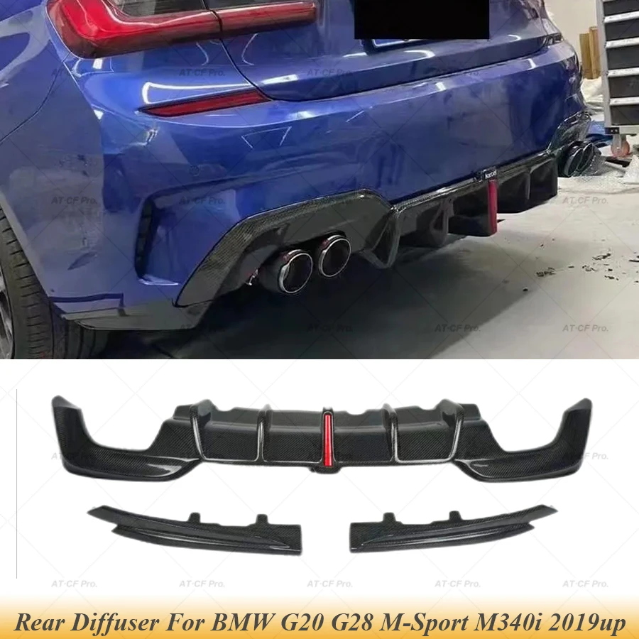 

G20 G28 Carbon Fiber Forged Rear Bumper Diffuser Lip Splitters Spoiler For BMW G20 G28 M-Sport M340i 2019 2020 2021 2022 2023