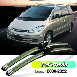 For Toyota Previa Tarago Estima 2000-2022 2pcs Front Windshield Wiper Blades Windscreen Window Accessories 2001 2004 2006 2018