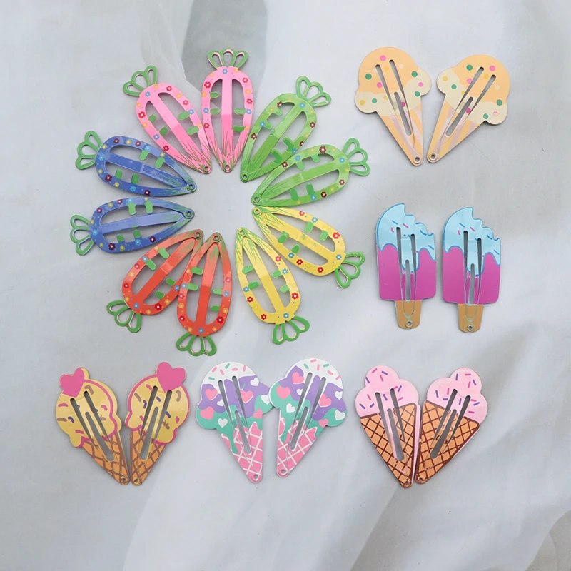 20Pcs Cute Cartoon Animal Fruit Hair Clip For Baby Girls Hair Accessories Sweet Rainbow Butterfly Hairpins Children Hairclips