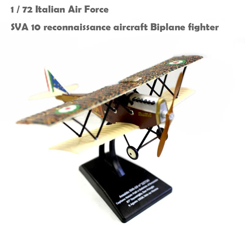 rare  1 / 72 Italian Air Force  SVA 10 reconnaissance aircraft  Biplane fighter  Alloy collection model