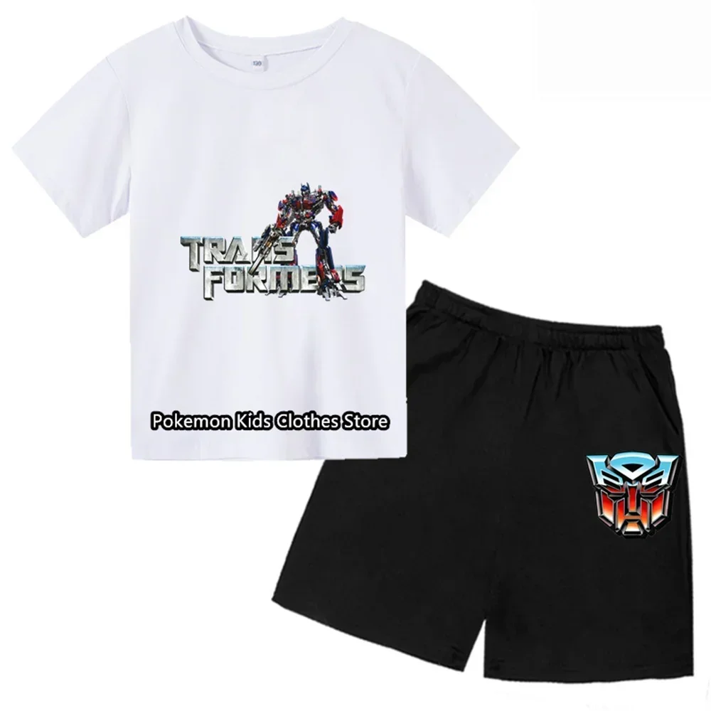 Transformers Printed Pattern Children's T-shirt Daily Casual Sports Children's Top Short Sleeved Clothing Children's Clothing