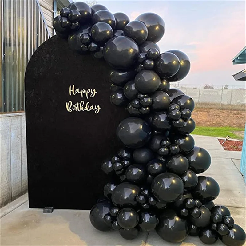 

Pure Black Balloons Garland Birthday Party Ballon Arch Kit Latex Matte Balloon Bridal Shower Wedding Bachelor Party Decoration