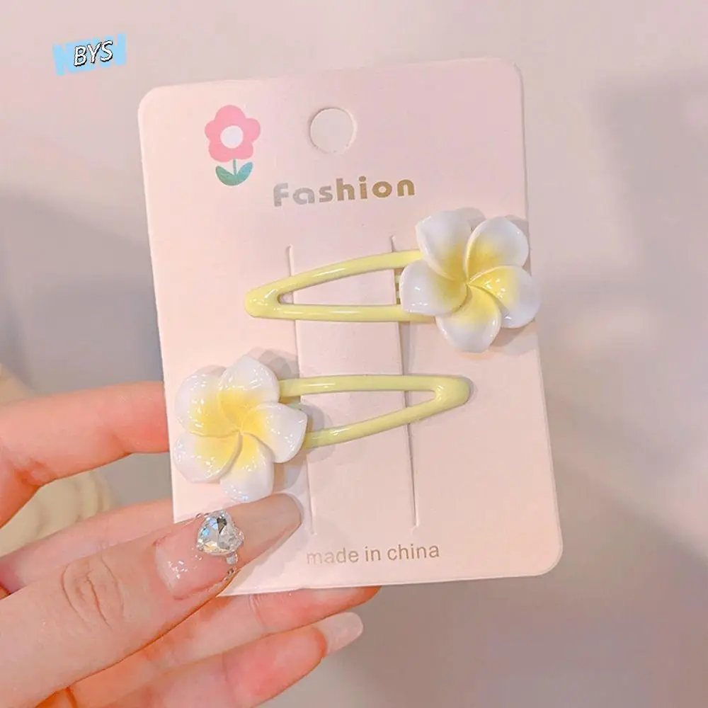 

Hair Rope Plumeria Flower Hair Clip Hair Clip Traditional Egg Flower BB Clip Hair Ornaments Mini Hair Claw Flower Barrette
