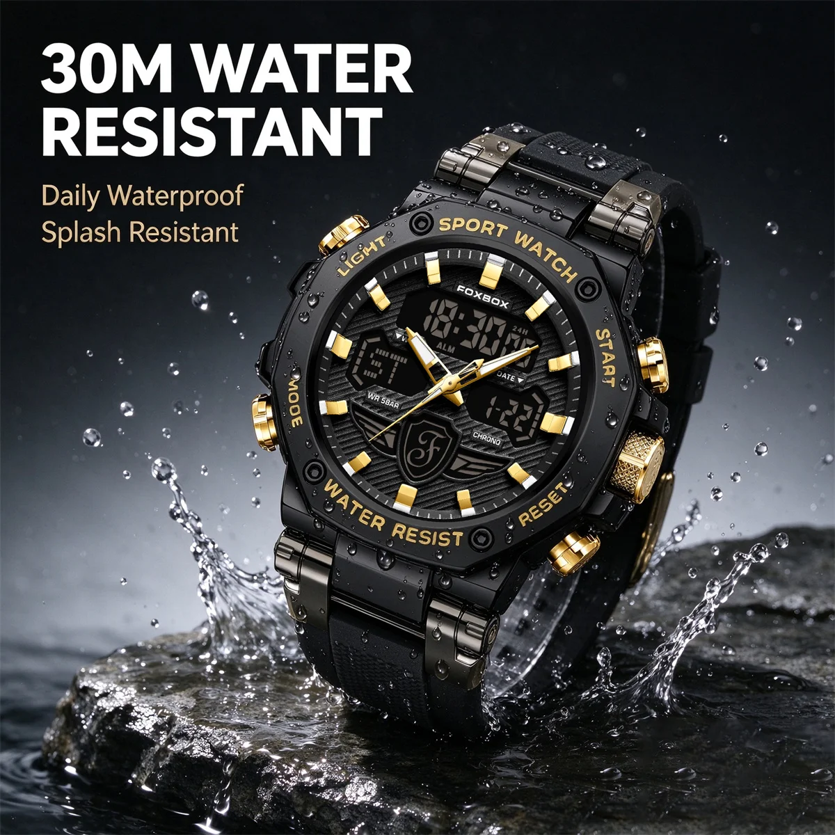 LIGE Fashionable men wristwatch electronic watch Fashion Waterproof LED Quartz Clock Business military watches men reloj+BOX