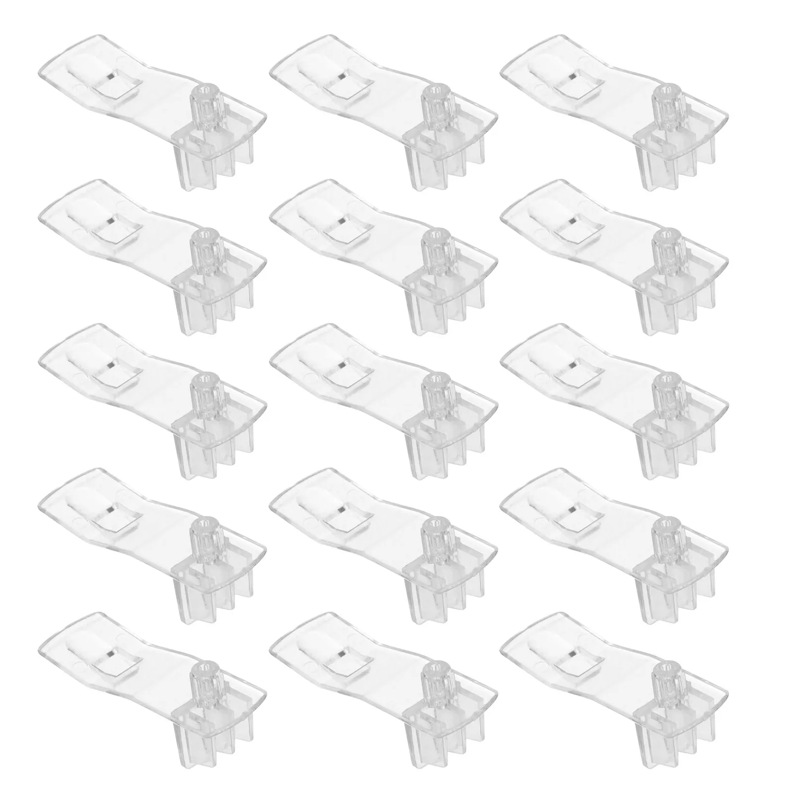 30Pcs Transparent Plastic Shelf Support Pegs Strong Rectangular Structure High Load Bearing Capacity Easy Clean Space Saving