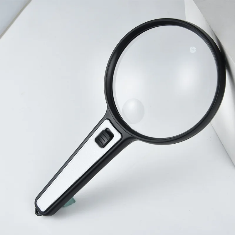 

110Mm Large Mirror 10X 20X High-Definition Magnifying Glass 3 Led Light Handheld Reading Loupe Lens Jewelry Watch Magnifier