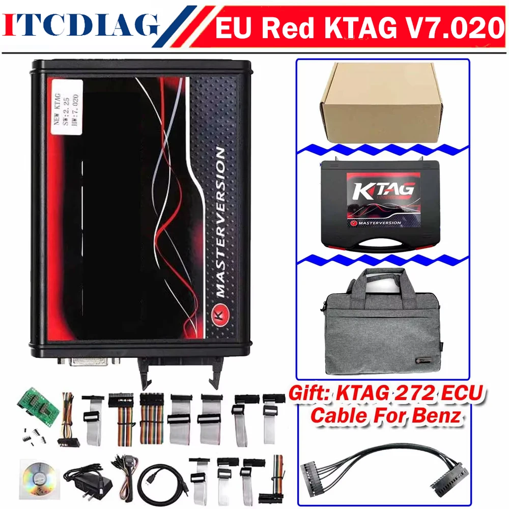 

Online Unlimited KTAG V7.020 4 светодиодный 2,25 + 272 кабель ЭБУ для Benz MB автомобильный комплект Чип ECU 5,017 k-tag программатор инструменты Pk KESS