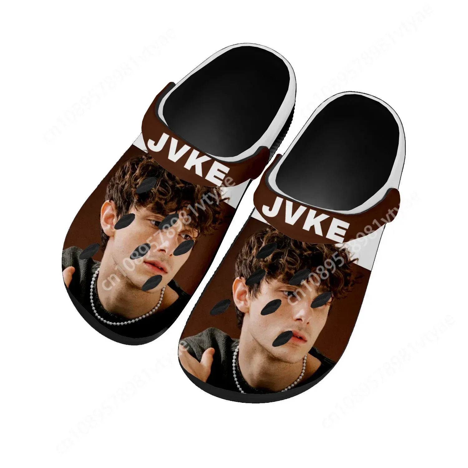 

JVKE Popular Singer Pop Music Home Clogs Custom Water Shoes Mens Womens Teenager Shoe Garden Clog Breathable Beach Hole Slippers