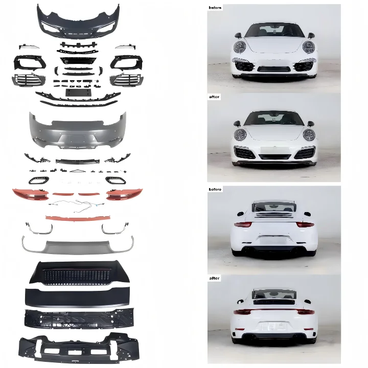 

STLF 2012-2015 Upgrade 2016-2019 Body Kit Front & Rear Plastic Bumpers with Fog Light Cut-Outs New Condition