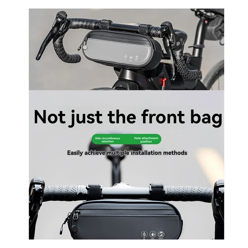B48B-حقيبة مقود الدراجة 1.9L أنبوب أمامي علوي لحقيبة الدراجة إطار محمول للدراجات الجبلية وركوب الدراجات على الطرق
