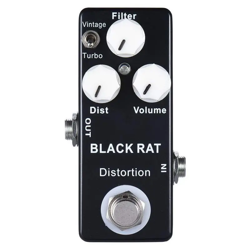 

Мини-педаль для гитары горячая Распродажа Mosky Black RAT Distortion