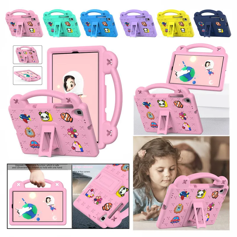 

For Samsung Galaxy Tab A 8.0 2019 SM-T290 T295 T297 10.1 Inch SM-T510 T515 Kids Shockproof EVA Stand Case With Hand Holder Cover