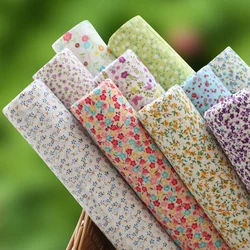 160x50cm Printing Fresh Floral Twill Cotton Fabric DIY Children's Wear Cloth Make Bedding Quilt Decoration Home 180g/m D30