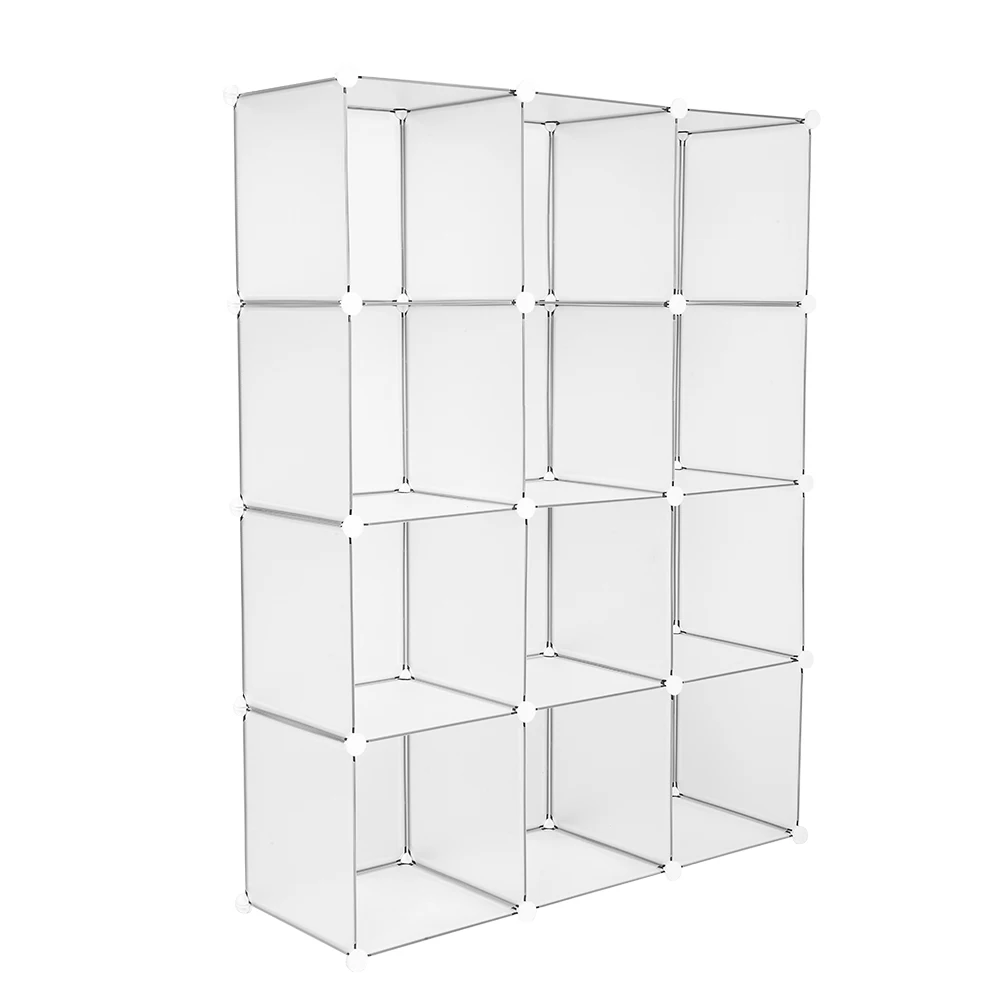 Cube Storage 12-Cube Book Shelf Storage Shelves Closet Organizer Shelf Cubes Organizer Bookcase