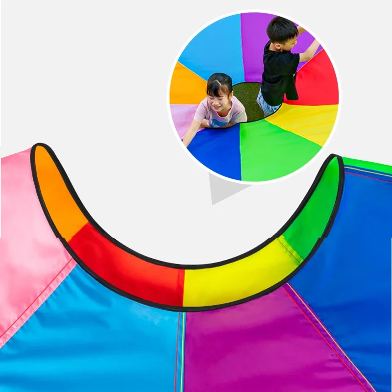 Jeu de Parachute Arc-en-ciel pour Enfant, Jouet d'Extérieur, Interaction Multi-Hypothèque