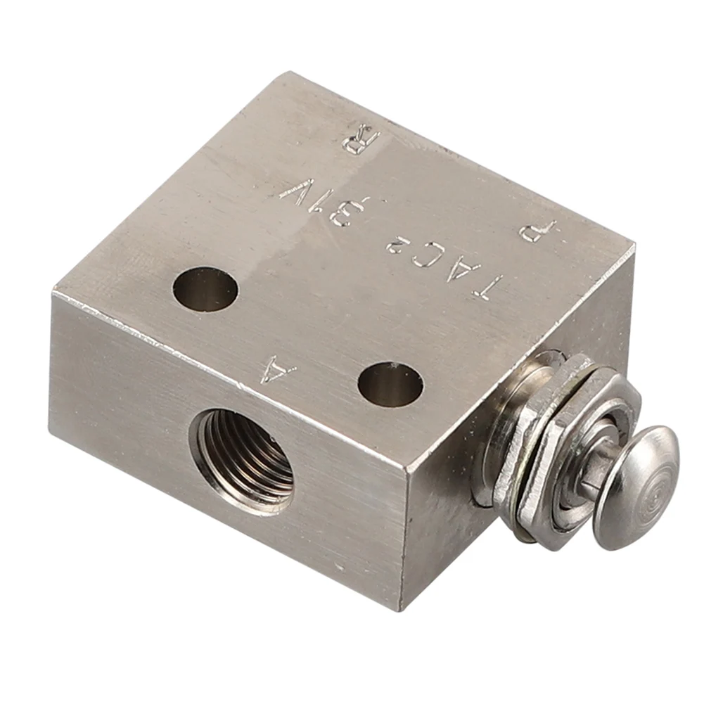 TAC2-31V Alloy Mechanical Valve 2 Position 3 Way Air Mechanical Control Valve Push Button Air Pneumatic Valve Manual Button
