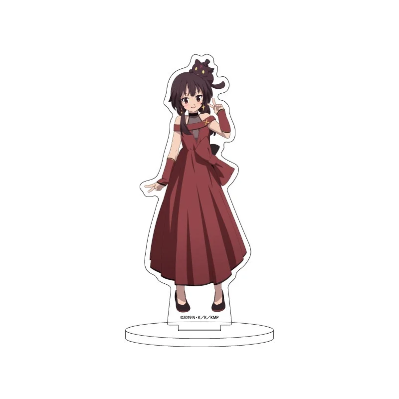 Konosuba Anime Acrylic Stand Aqua Megumin Darkness Model Figure Cosplay Plate Holder Topper Fans Keychain Desk Decor Plate Gift